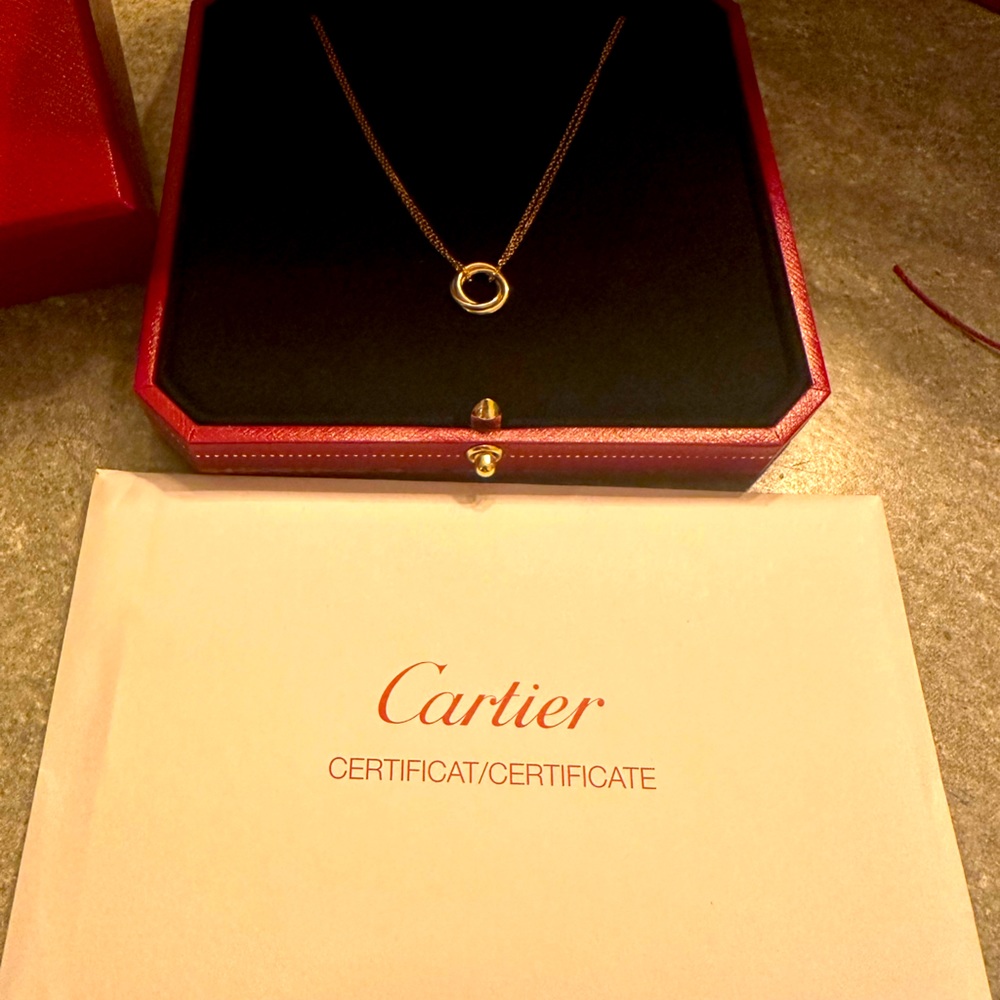 Cartier Trinity necklace: Love, Friendship. Fidelity